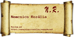 Nemcsics Rozália névjegykártya
