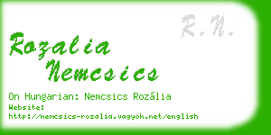 rozalia nemcsics business card